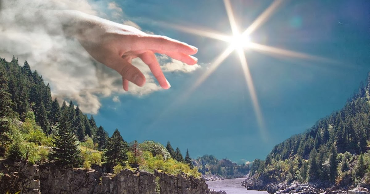 Representação da mão divina dirigindo o universo