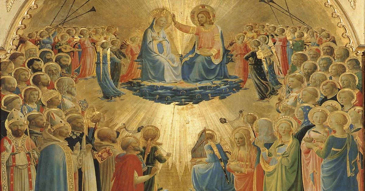 A coroação de Maria no Céu