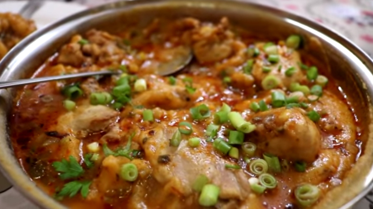 Frango com polenta