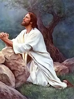Jesus orando no Horto das Oliveiras