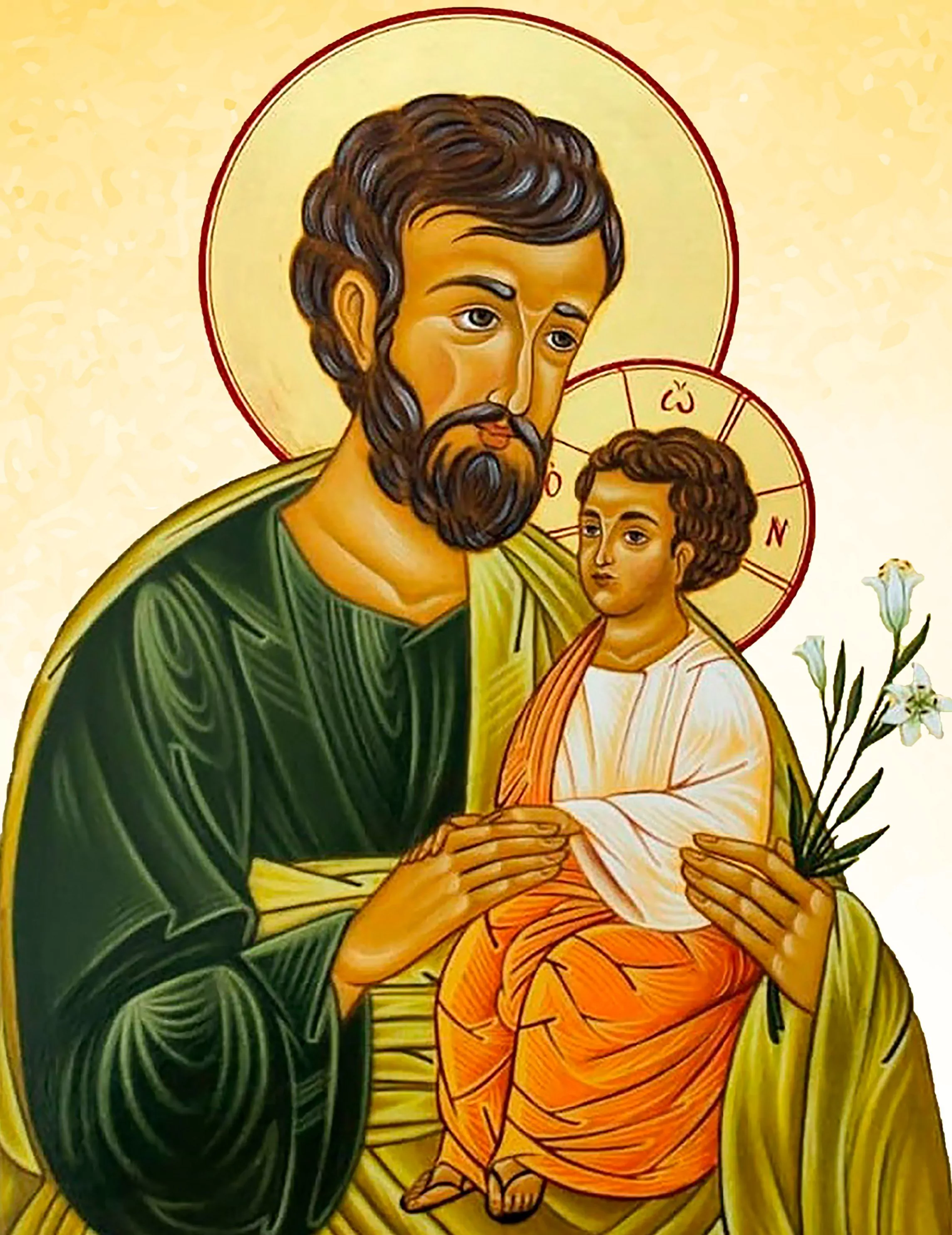 São José com o Menino Jesus no colo