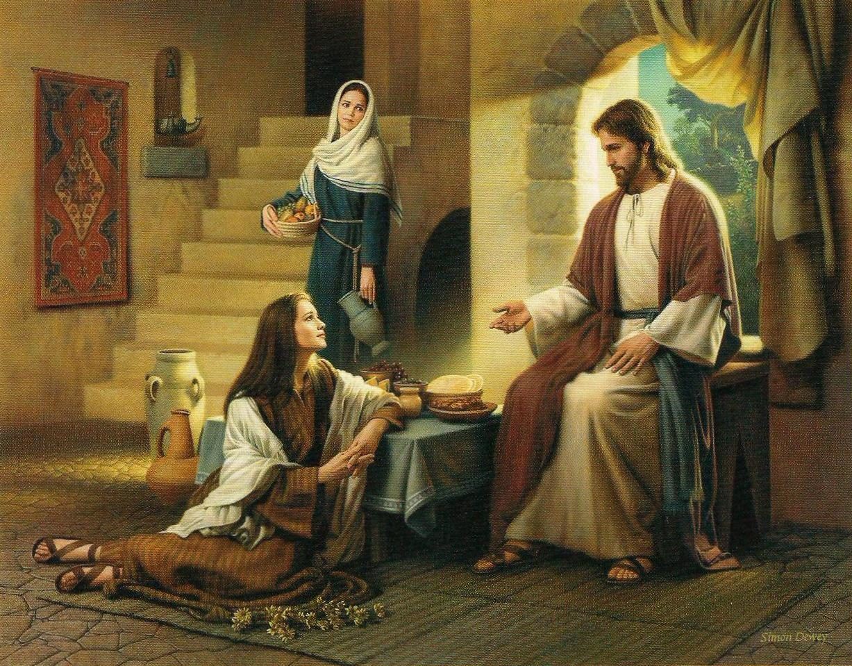 Maria Madalena aos pés de Jesus